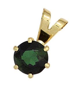 JOBO Kettenanhänger Anhänger mit Turmalin, 585 Gold