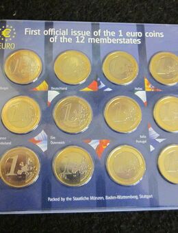 1 €uro Münzen -die 1.- offizielle Ausgabe der 12 Mitgliedsstaaten-1 €uro Münzen - Mahlberg