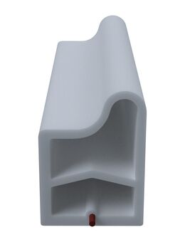 DIWARO Türdichtung SZ312 für Stahlzargen | Dichtung 5 lfm | Farben: weiß und grau | senkrechte Nut | Fachhandelsware, hergestellt in Deutschland - Moers