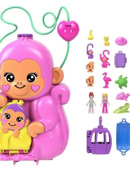 Polly Pocket Spielwelt Affenmama und Baby Spielset