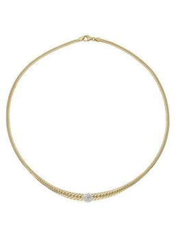 Firetti Collier Schmuck Geschenk Gold 585 Halsschmuck Halskette Goldkette Fantasie, mit Diamanten