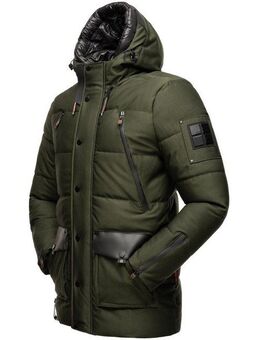 Stone Harbour Winterjacke Mitjaa Warm gefütterter Herren Wintermantel mit doppelter Kapuze