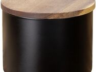 WENKO Vorratsdose Modell Mio, Borosilikatglas, (1-tlg), Frischhaltedose für Lebensmittel, luftdichter Deckel aus Akazienholz