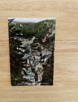 Ansichtskarte-AK-430-Monschau, Teilansicht mit Haller Ruine. - Nörvenich