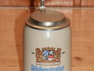 Weihenstep Bierkrug 0.5 L mit Zinn Deckel Steinzeug Steingut Keramik Sahm - Borken