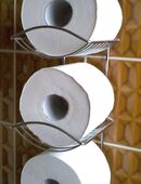 Toilettenpapierhalter Toilettenpapier Halter Edelstahl neuwertig in 38440