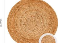 LUXOR living Teppich Mamda 2, Juteteppich, rund, Höhe: 4 mm, Flachgewebe, handgeflochten, Flecht Design, Naturfaser, Boho-Style