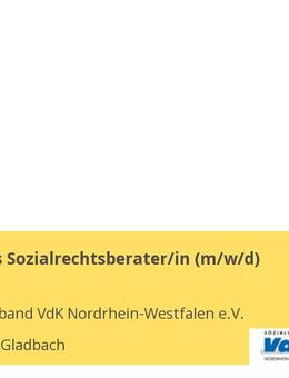 Jurist/in als Sozialrechtsberater/in (m/w/d) - Bergisch Gladbach
