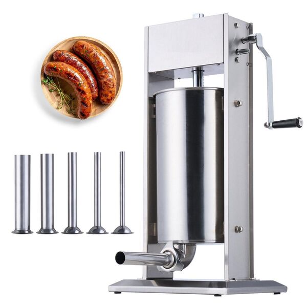Manueller Wurstfüller – 15L Vertikale Wurstmaschine aus Edelstahl Set3452 - Wuppertal