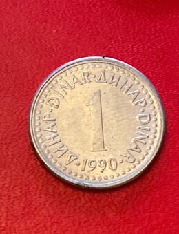 Münze Münzen Umlaufmünze Jugoslawien 1 Dinar 1990 - Alzey Zentrum