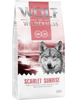 2 x 12 kg Wolf of Wilderness Trockenfutter - getreidefrei - Scarlet Sunrise - Lachs & Thunfisch