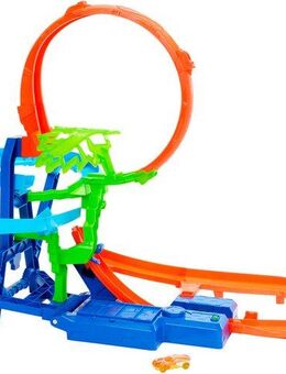 Hot Wheels Autorennbahn Unendliche Crash-Action, mit batteriebetriebenen Beschleuniger