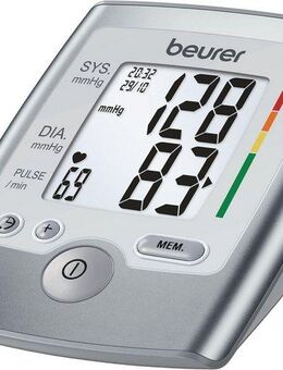 BEURER Oberarm-Blutdruckmessgerät BM 35 mit farbigem Risikoindikator, Durchschnittswertberechnung, Mit Arrhythmie-Erkennung, inkl. Aufbewahrungstasche und Blutdruckpass