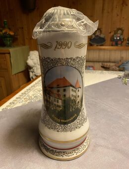 Bierkrug m. Deckel Kulmbacher Reichelbräu Edition Schloß Guttenberg 1990 - Schutterwald