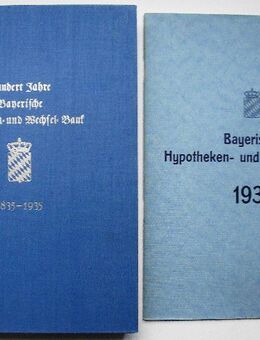 Hundert Jahre Bayerische Hypotheken- und Wechsel-Bank 1835-1935 Firmenchronik Geschäfts-Bericht 1937 - Königsbach-Stein