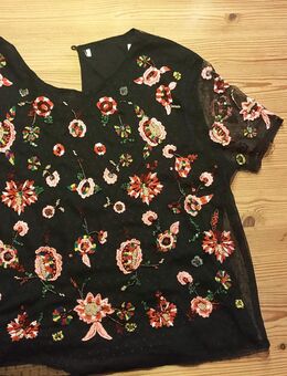 Damenshirt S schwarz Blumen bestickt - Dortmund Aplerbeck