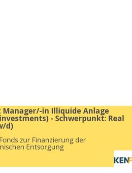 Investment Manager/-in Illiquide Anlage (Co-/Direktinvestments) - Schwerpunkt: Real Estate (m/w/d) - Berlin