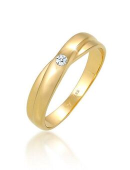 Elli DIAMONDS Verlobungsring Diamant Weiß Brillantschliff (0.03 ct) 585 Gelbgold