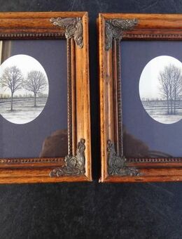 2 Holz-Bilderahmen 13,5x16 cm Relief+Glas Deko zus. 5,- - Flensburg