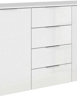 rauch Kombikommode Sideboard Schubladenkommode AGORDO mit Dekor- oder Hochglanzfront (in zwei Griff-Farben, Breite 120 cm inkl. Soft-Close-Funktion), vier große Schubladen, mit insgesamt 4 Einlegeböden MADE IN GERMANY