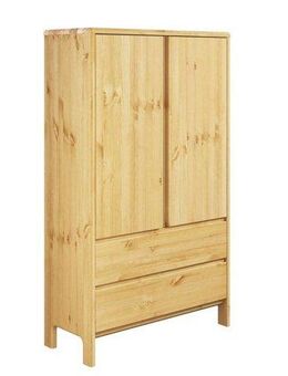 Home affaire Wäscheschrank Luven (B/H/T ca. 98/137/34) aus massiver Kiefer, Höhe 137 cm, mit 2 Schubladen und 2 Türen