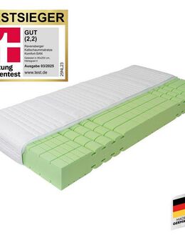Kaltschaummatratze KOMFORT-SAN Testsieger Stiftung Warentest, RAVENSBERGER Matratzen, 18 cm hoch, Ausgabe 03/2025 Note GUT (2,2), getestet in 90x200cm Härtegrad H4
