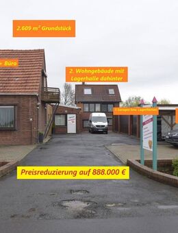 Provisionsfrei Gewerbehalle+Büro+2 Häuser 3 Garagen+Holzhaus+Sauna +Carport +2.609 m² Grdstück=TOP! - Nordenham
