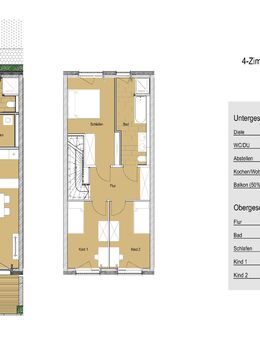 NEUBAU - Exklusive 112m² Maisonette Wohnung im Reihenhaus (mit Gartenanteil 60m²) in perfekter Lage der St. Nicolaihöfe. Nur noch 1 Wohnung verfügbar! - Höchstadt (Aisch)