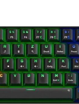 Speedlink ATMOS RGB Rainbow Mechanisches 60% Tastenfeld Gaming-Tastatur (DE Layout, brown switches)