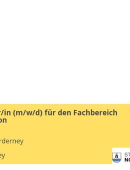 Mitarbeiter/in (m/w/d) für den Fachbereich Organisation - Norderney