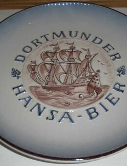 Brauereiteller Wandteller Porzellan Segelschiff Kogge Hansa Brauerei Dortmund NRW - Bottrop