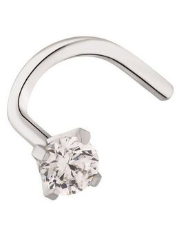 Amor Nasenpiercing Schmuck Geschenk Piercing Körperschmuck Silber 925, mit Zirkonia (synth)