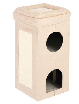Faltbarer Katzenturm Soft’n Scratchy - beige / weiß