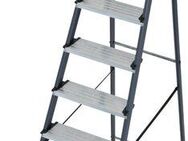 KRAUSE Stehleiter Securo, Alu eloxiert, 1x8 Stufen, Arbeitshöhe ca. 370 cm