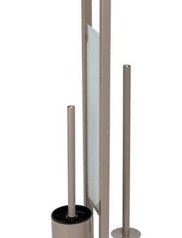 WENKO WC-Garnitur Rivalta, taupe, Platte aus Sicherheitsglas
