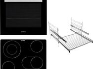 Privileg Backofen-Set BAKO Turn&Cook 450 BLACK, mit 2-fach-Teleskopauszug, Pyrolyse-Selbstreinigung