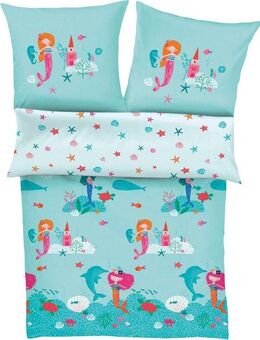 s.Oliver Junior Kinderbettwäsche Meerjungfrau, Satin, mit Meerjungfraumotiven