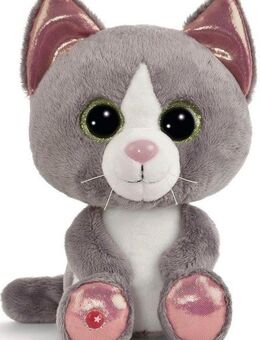 Nici Kuscheltier Glubschis, Katze Felinja, 25 cm, schlenkernd, enthält recyceltes Material (Global Recycled Standard)
