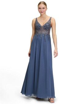 Vera Mont Abendkleid Damen Abendkleid mit Stickerei Glitzersteine