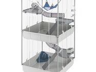 Ferplast Kleintierkäfig Furet Tower - grau: L 80 x B 75 x H 161 cm