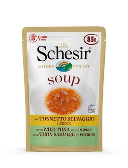 Schesir Cat Soup 6 x 85 g - Wilder Thunfisch & Kürbis