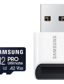 Samsung Pro Ultimate MicroSD Speicherkarte (512 GB, 200 MB/s Lesegeschwindigkeit, mit USB-Kartenleser)