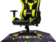 Hyrican Gaming-Stuhl Striker Gaming-Stuhl "Copilot" Gamingstuhl + Stuhlunterlage (Set), Bodenschutzmatte 1100x1100x2mm