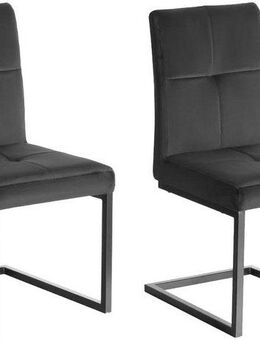 Home affaire Esszimmerstuhl Geranie Freischwinger, Schwingstuhl (Set, 2 St), mit 3D-Steppung, robustes Gestell, hochwertiger Stoff