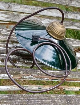 Alte Deckenlampe in British Racing Green/Vintagelook - Rastede