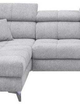ED EXCITING DESIGN Ecksofa Sydney L-Form mit Bettfunktion, Bettkasten, Kopfteilverstellung, motorischer Sitztiefenverstellung, USB-Port & 2 Zierkissen