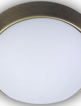 niermann Deckenleuchte Opal matt, Dekorring Altmessing, ohne Leuchtmittel