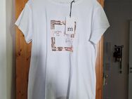 T Shirt Gr. 2XL neu Monnari weiss mit Muster goldfarben - Cottbus