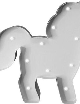 MARQUEE LIGHTS LED Dekolicht Horse, LED fest integriert, Warmweiß, Wandlampe, Tischlampe Ponny, Einhorn, Pferd 12 Leuchtmittel - 23x19 cm