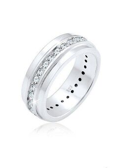 Elli Fingerring Bandring Klassik Kristalle 925 Silber